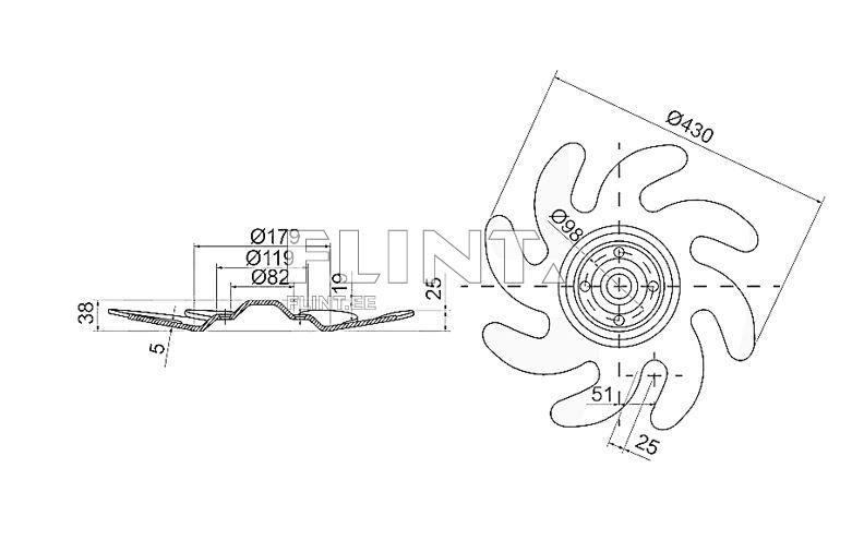 Disc 430x5mm Väderstad 473585 left