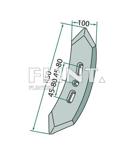 Point Köckerling 450x100x12mm (hole 12mm) (for tine 45-80mm)