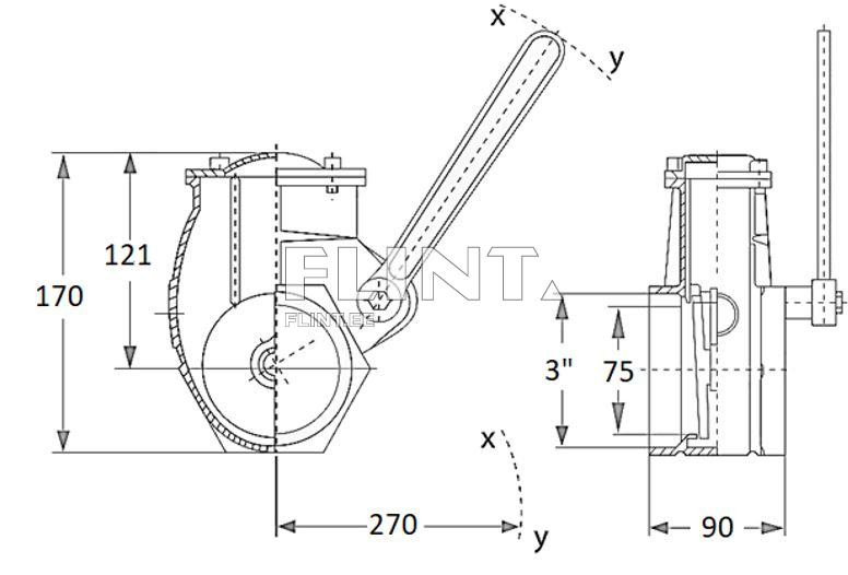 Lever gate valve 3&quot; MZ 