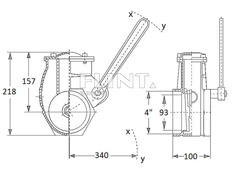 Lever gate valve 4&quot; MZ