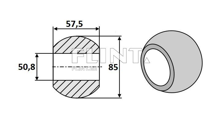 Lower link ball (Cat.4; 50,8x85mm)