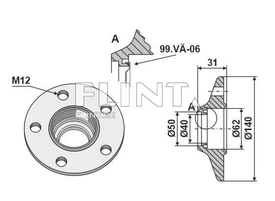Disc hub Väderstad 413930/425195