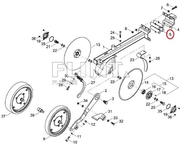 Rubber damper HORSCH 00200165 (28x90mm)