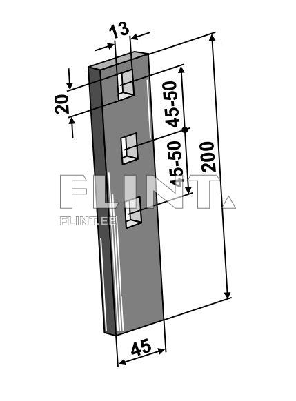 Wear Plate Väderstad 419998/413569 (45x200x10)