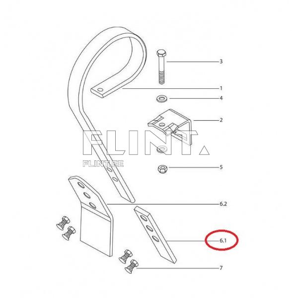 Wear plate 210x45x10mm Horsch 00310092