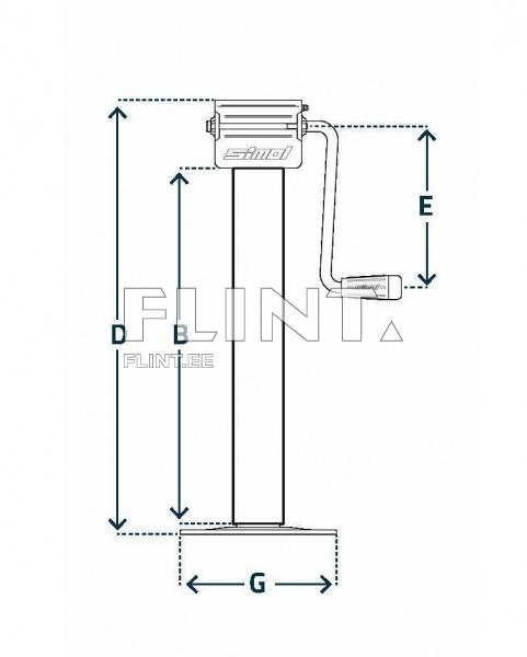 Trailer support foot 5440kg SIMOL DG709W