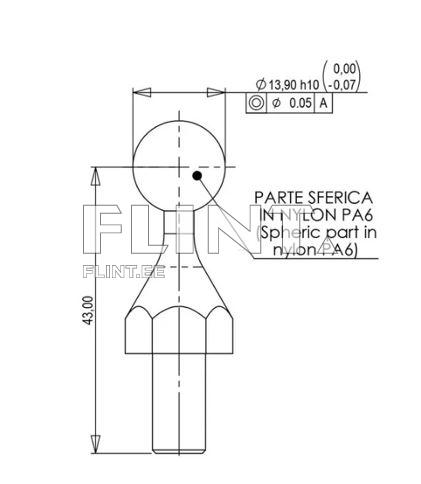 Kuulatappi 13,9mm-M6 IMCL