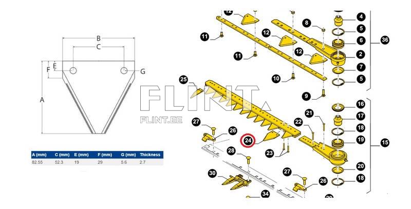 Tera New Holland 365111 (ava 5,5mm; paksus 3mm) PBL