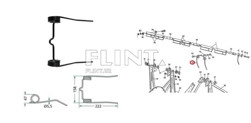 Haspli pii New Holland 80433415, 80394353, 80334016