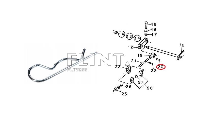 Sõrme klamber New Holland 80740591 (3x77mm)