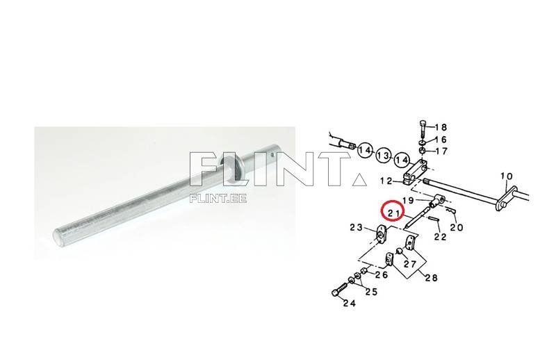 Kaksikteo sõrm New Holland 84000121, 80740352 (16x245mm)