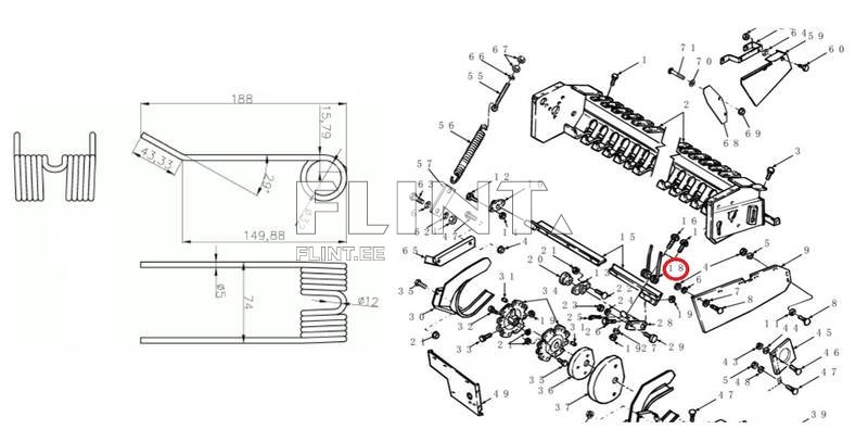 Koguri pii New Holland 87394243 (189x74x5; ava 32mm)