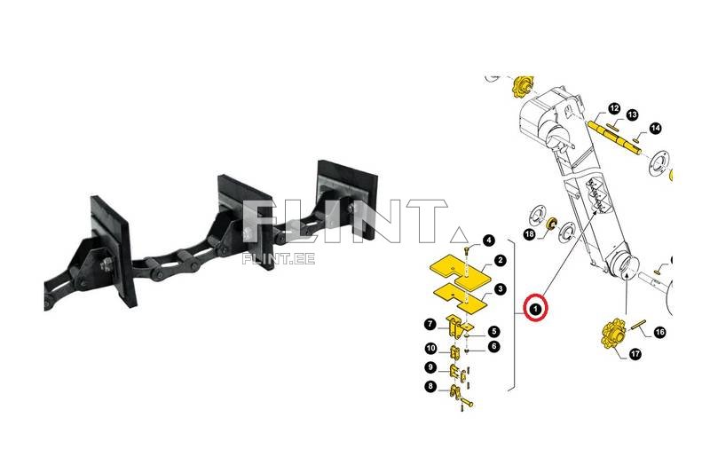 Elevaatori kett New Holland 87756007 (28 laba, 6831mm)