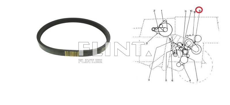 Hammasrihm New Holland, Claas 80387460 (60J2155La TAGEX)