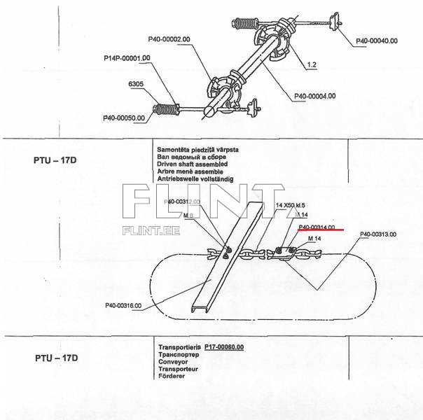 Chain clamp plate PTU-17 (P40-00314.00)