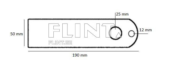 Silppurin terä JD 190x50x3mm, reiät 12mm+25mm
