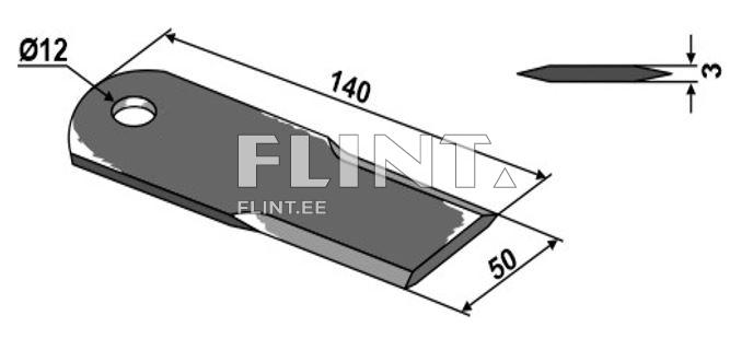 Silppurin terä New Holland 87318524 (140x50x3mm)