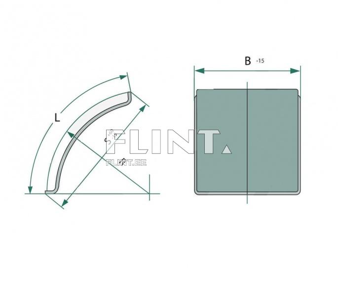 Mudguard 1540x540; R:810mm