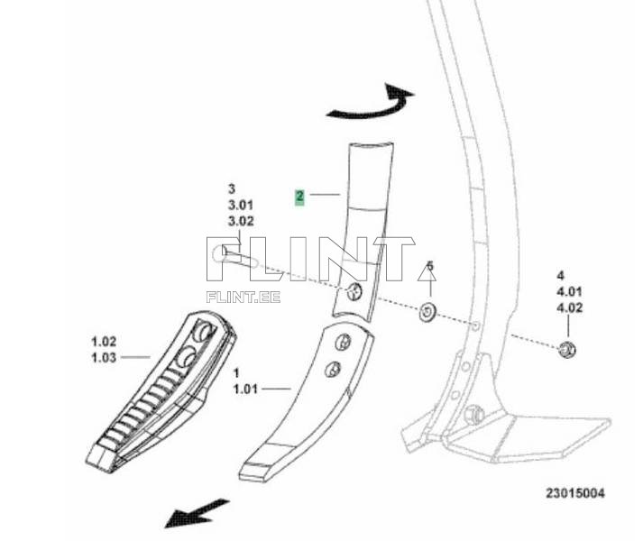 Border guiding plate 9762500360 Pöttinger right