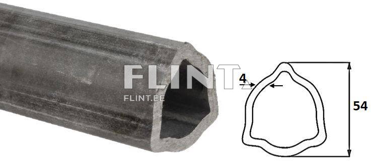 Profile tube triangle 54x4mm - L-3000mm