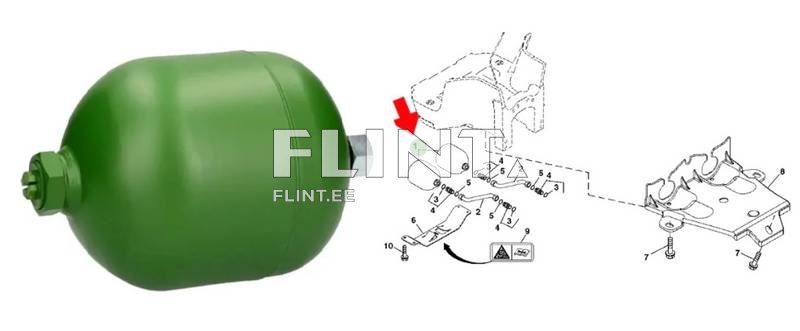 Hydraulinen akkumulaattori John Deere RE576625