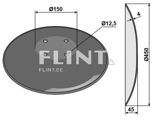 Disc AMAZONE 460x4mm; XL011 (hub 110mm) smooth