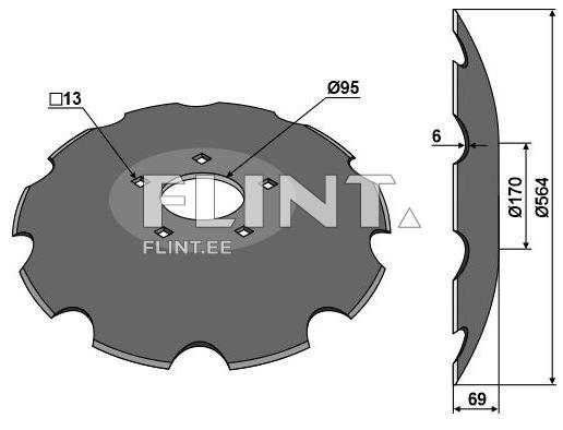 Disc Dal-Bo 564x6 Maxidisc 80388