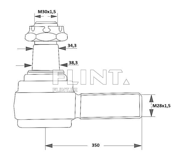 Tie rod end Fendt