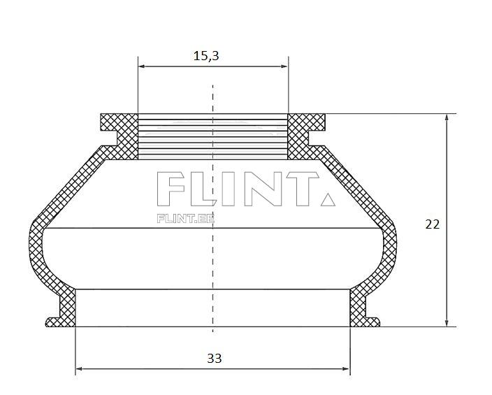 Tie rod end dust sealing 15,3-33mm