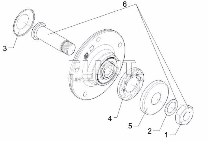 Rummu kpl 5-ava PCD=155mm (55510075) vasak LEMKEN RUBIN 10 - 102mm