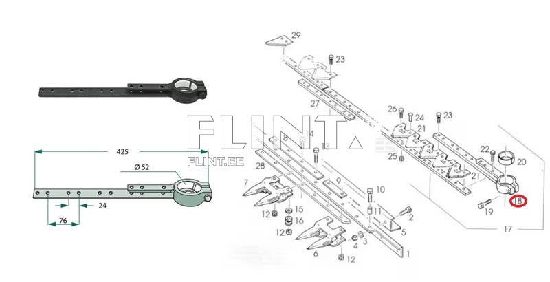 Knife head Schumacher 11270.01 (Claas, John Deere, New Holland)