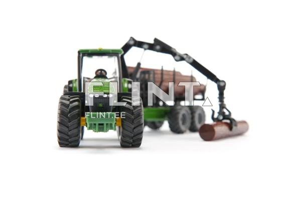 Tracktor John Deere with forestry trailer SIKU 1:50 (255x53x108mm)