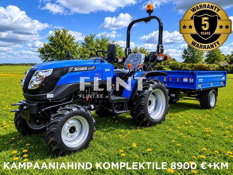 Traktor Solis 26 (6+2) koos haagisega KAMPAANIA