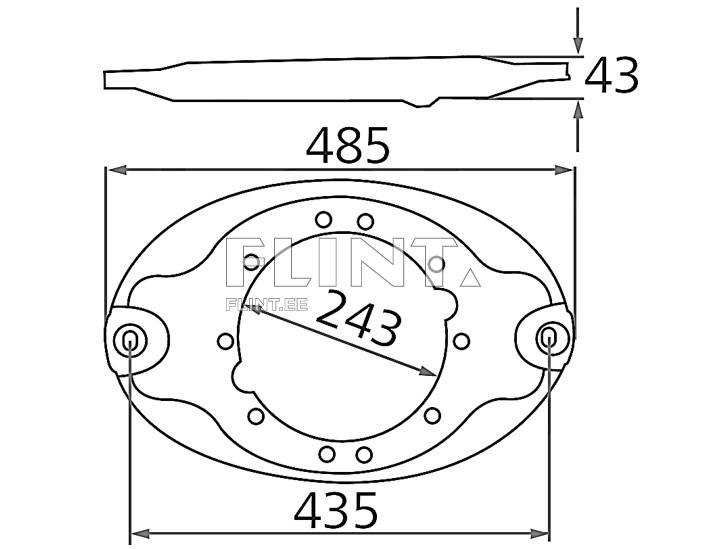 Mower disc KUHN (55913700) edge