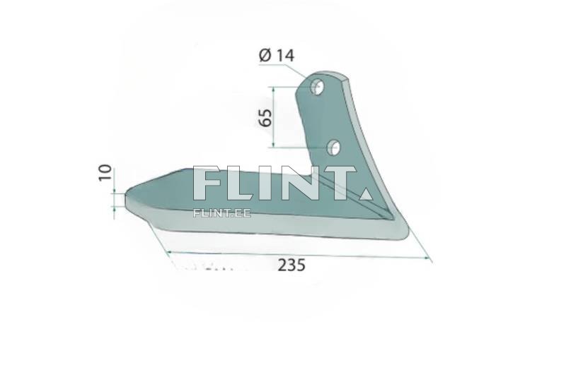Ohjainlevy O. 235x10mm Kuhn H2212511
