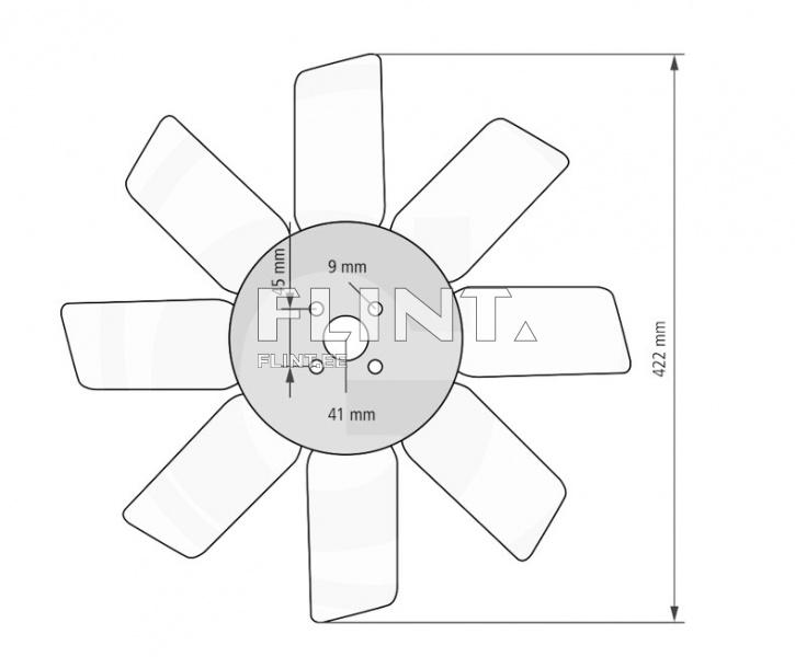Fan 422mm 8 blades