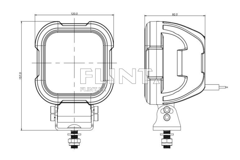 Work light LED 56W; 5200 lm; (floodlight) Heavy Duty