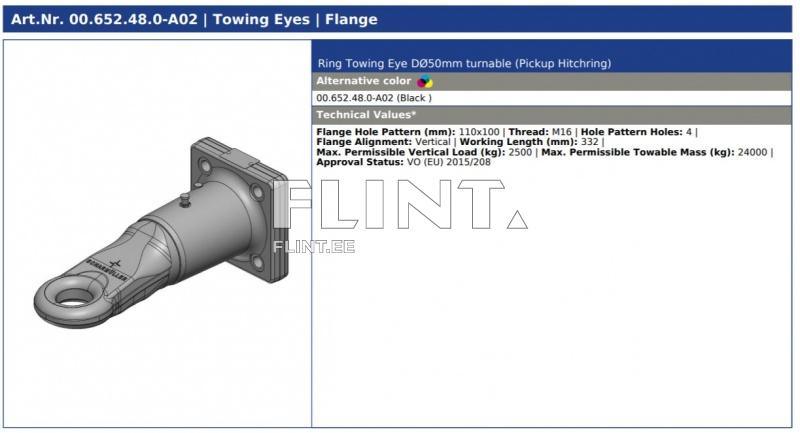 Towing eye Scharmueller 00.652.48.0 (110x100) eye 50mm