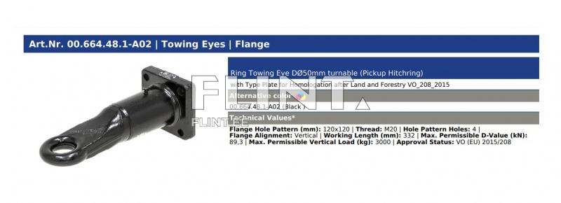 Towing eye Scharmueller 00.664.48.1 (120x120) eye 50mm