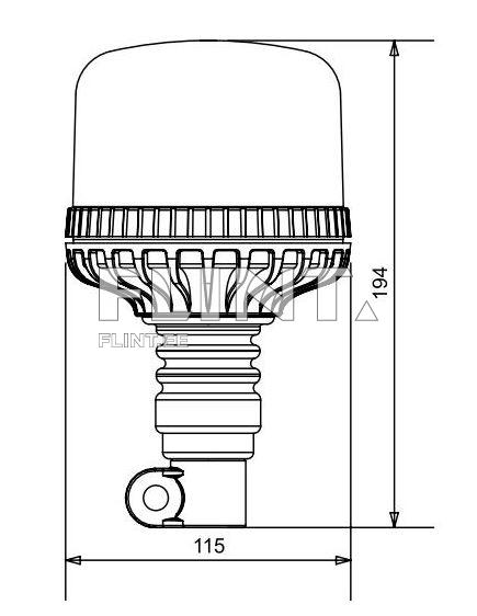 Beacon LED flexible pipe mount, 12/24V; ECE R65 ECE R10