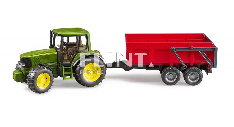 Traktori John Deere 6920 (67x16,5x17,7cm) + perävaunu Bruder Traktori John Deere 6920 (67x16,5x17,7cm) + perävaunu Bruder