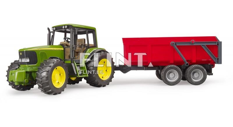 Traktori John Deere 6920 (67x16,5x17,7cm) + perävaunu Bruder Traktori John Deere 6920 (67x16,5x17,7cm) + perävaunu Bruder