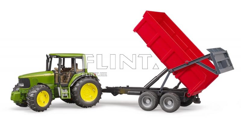 Traktori John Deere 6920 (67x16,5x17,7cm) + perävaunu Bruder Traktori John Deere 6920 (67x16,5x17,7cm) + perävaunu Bruder