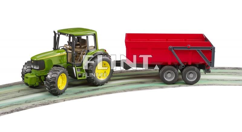Traktori John Deere 6920 (67x16,5x17,7cm) + perävaunu Bruder Traktori John Deere 6920 (67x16,5x17,7cm) + perävaunu Bruder