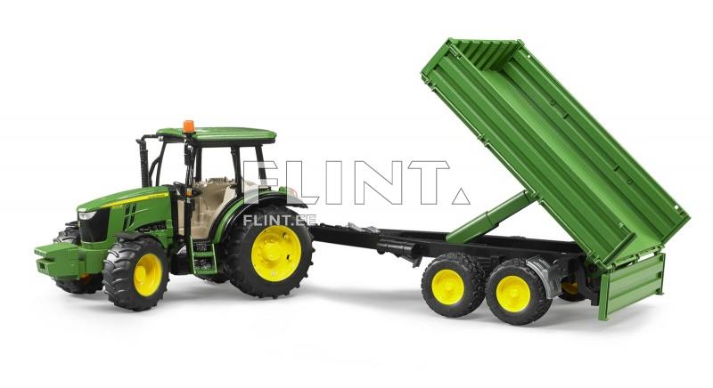 Traktori John Deere 5115M (58,5x27,5x26,8cm) + perävaunu Bruder Traktori John Deere 5115M (58,5x27,5x26,8cm) + perävaunu Bruder
