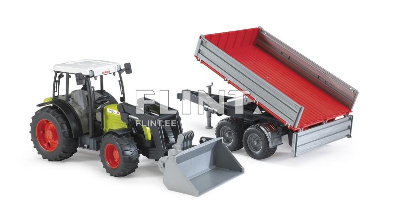 Traktori Claas Nectis 267 F (56,5x12,9x15cm) + etukuormaaja + perävaunu Bruder Traktori Claas Nectis 267 F (56,5x12,9x15cm) + etukuormaaja + perävaunu Bruder