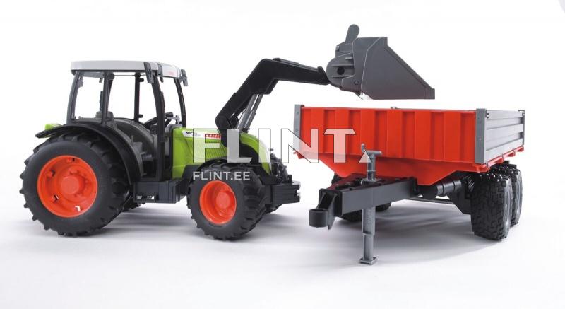 Traktori Claas Nectis 267 F (56,5x12,9x15cm) + etukuormaaja + perävaunu Bruder Traktori Claas Nectis 267 F (56,5x12,9x15cm) + etukuormaaja + perävaunu Bruder