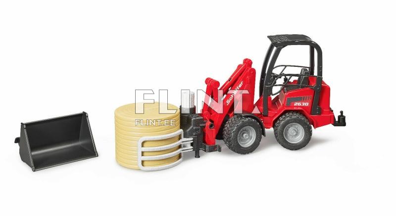 Pyöräkuormaaja Schäffer 2034 (29,5x9,6x15,7cm) + paalipihdit Bruder Pyöräkuormaaja Schäffer 2034 (29,5x9,6x15,7cm) + paalipihdit Bruder