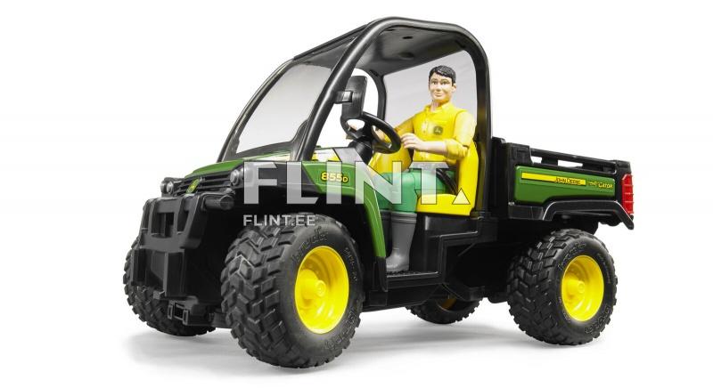 UTV John Deere Gator XUV 855D + kuljettaja (22,6x11,3x14cm) Bruder UTV John Deere Gator XUV 855D + kuljettaja (22,6x11,3x14cm) Bruder