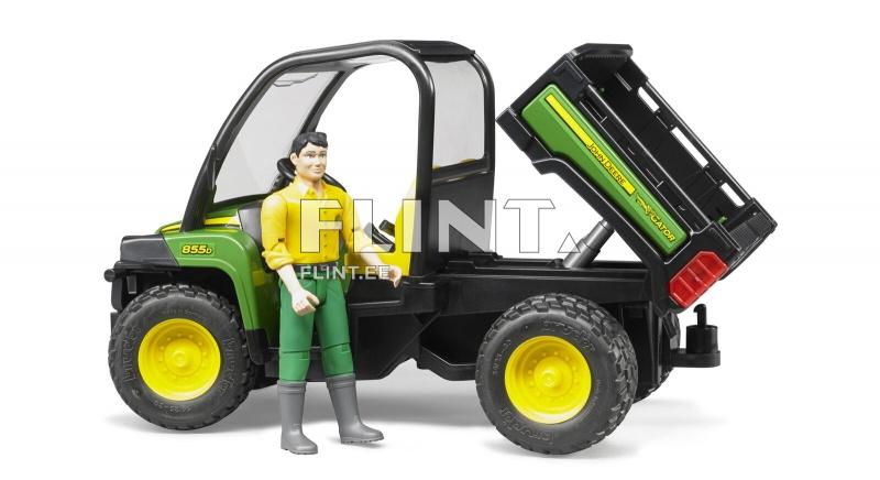 UTV John Deere Gator XUV 855D + kuljettaja (22,6x11,3x14cm) Bruder UTV John Deere Gator XUV 855D + kuljettaja (22,6x11,3x14cm) Bruder